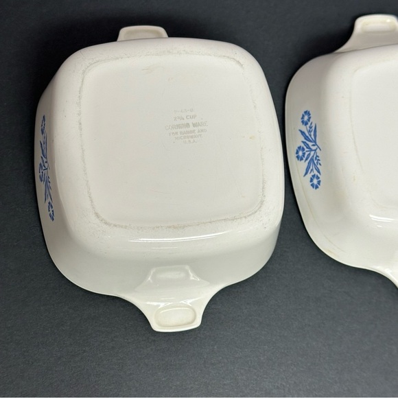 CORNING WARE Vintage Blue Cornflower Set of 3 Dishes 1 3/4 Cups & 2 3/4 Cup - Picture 11 of 16